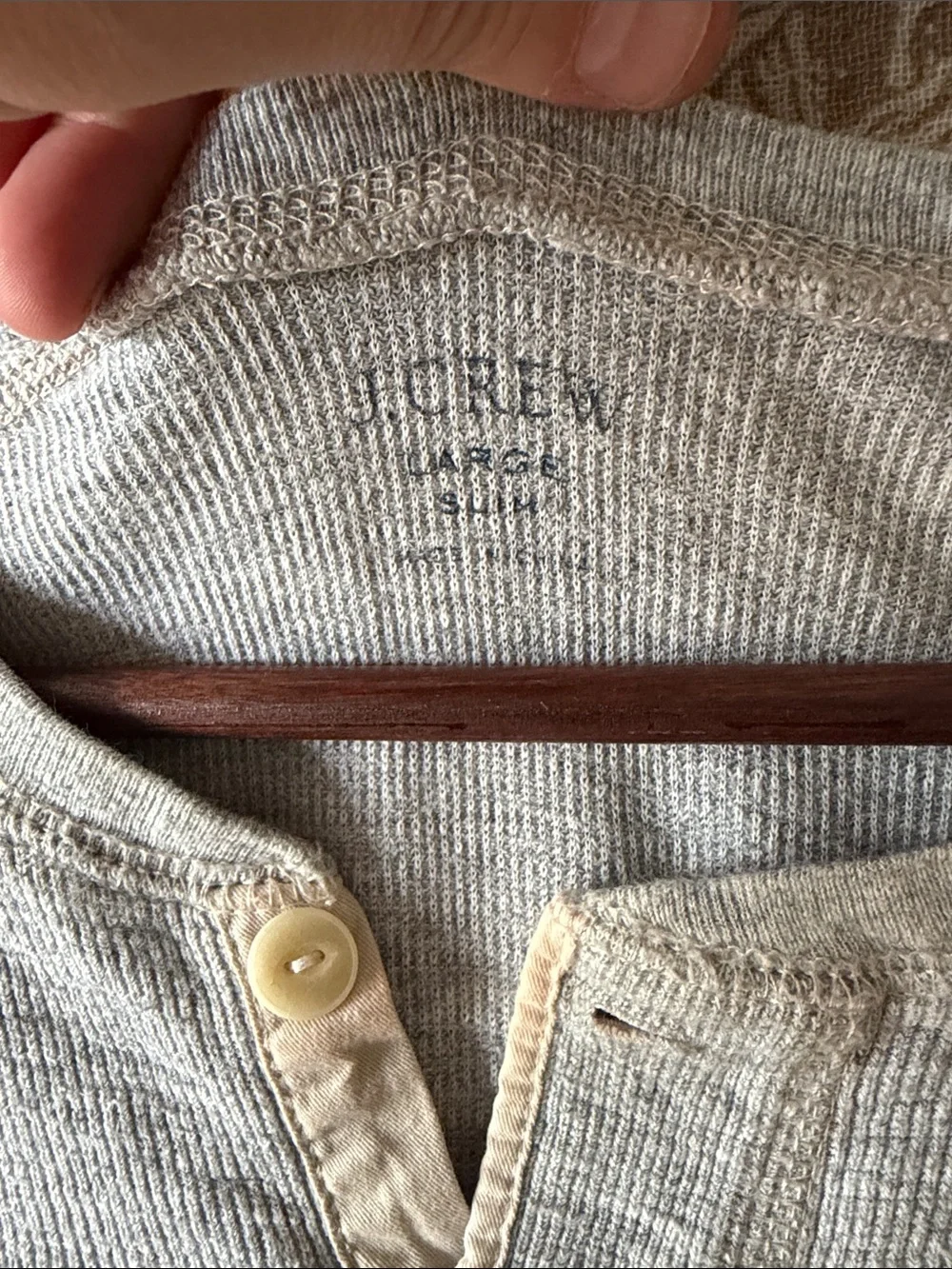 J. Crew Light Gray Long-Sleeve Henley